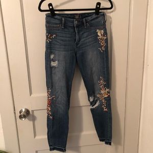 Abercrombie floral jeans